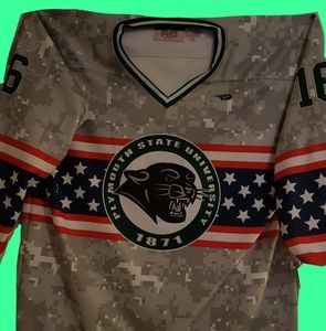 Plymouth State University Men's Hockey Uniform.